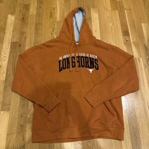Champion Univesity Of Texas Longhorns Hoodie Burnt Orange Sweatshirt Size XL